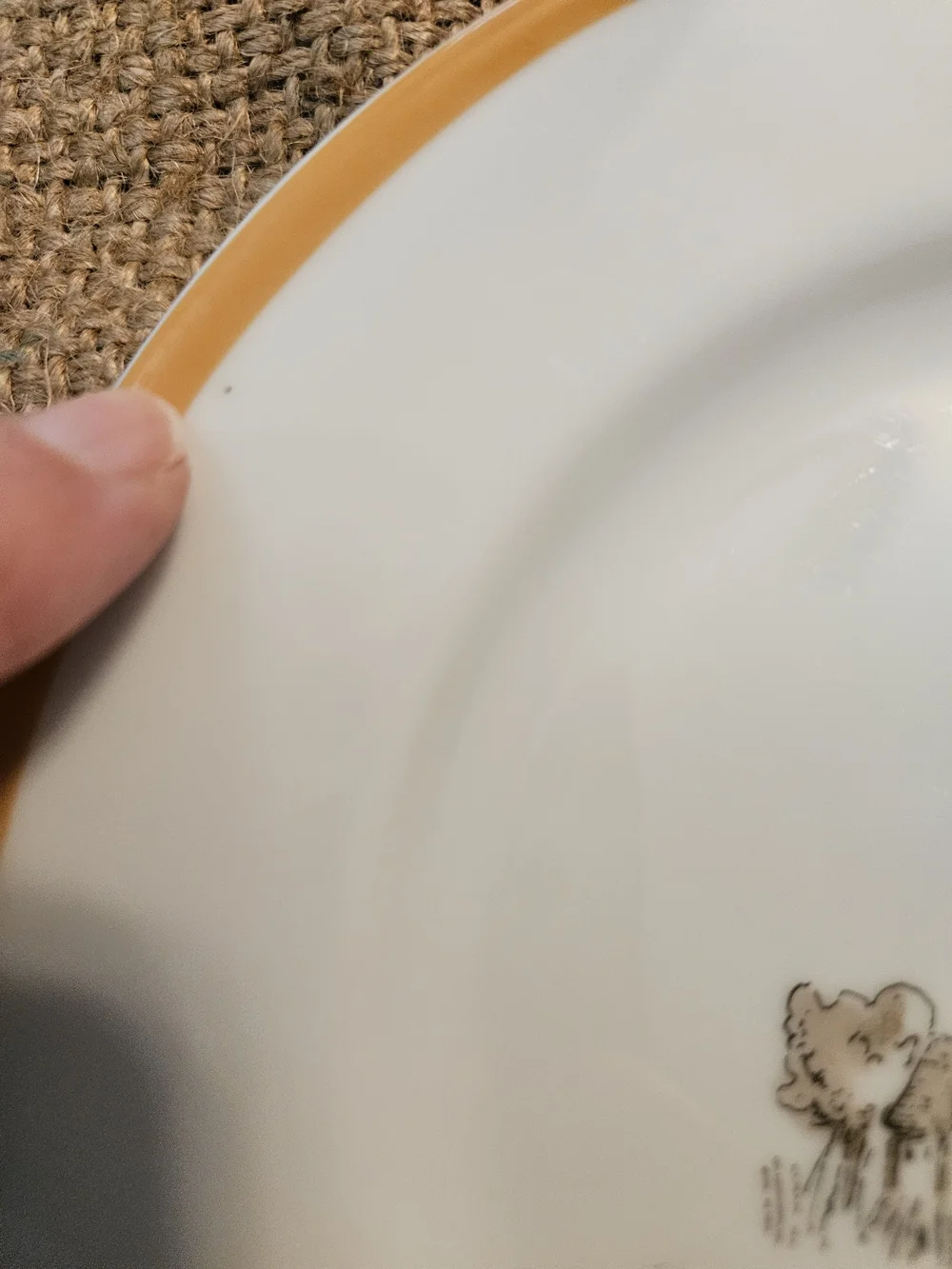 Williams-Sonoma Les Fermiers Salad Plate Windmill Orange Harvest Gold Trim